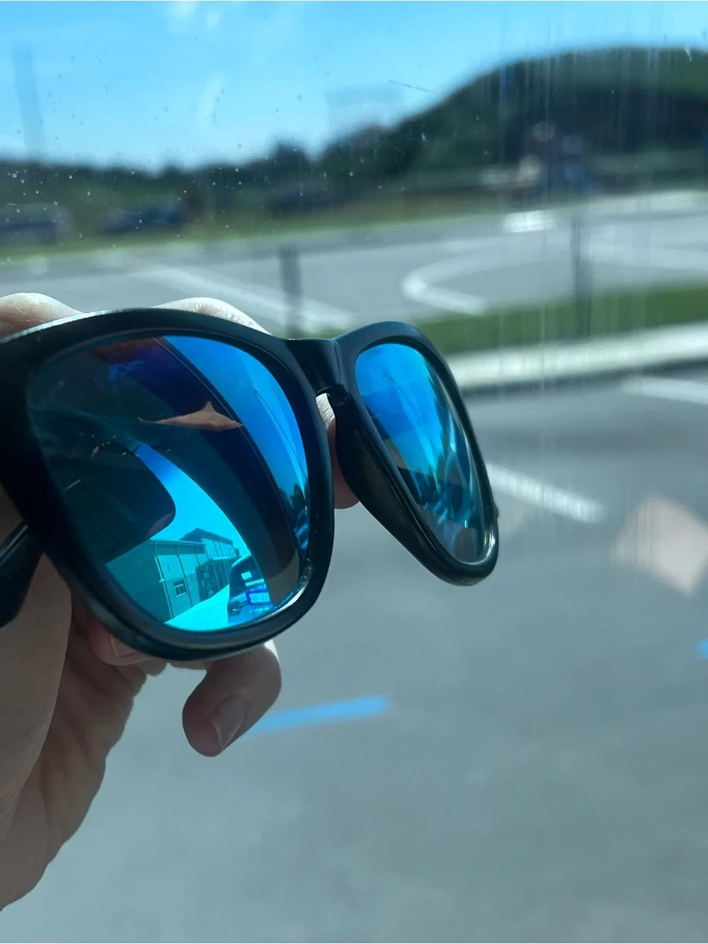 Polarized Mirrored Sunglasses - Blue Lens, Black Frame FUSE sunglasses